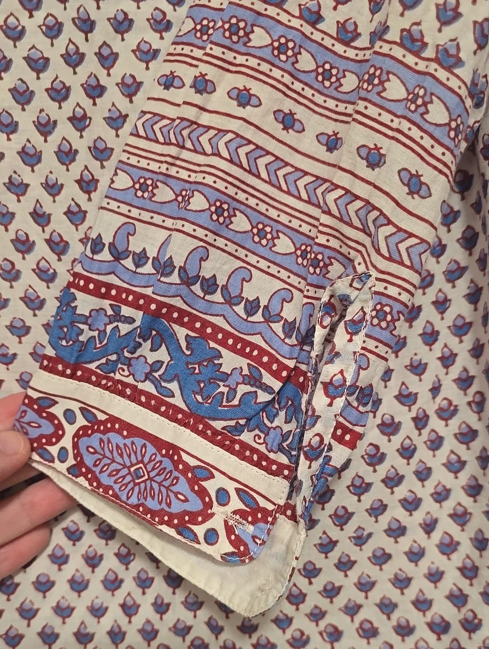 J CREW Point Sur Boho Paisley Printed Peasant Blouse